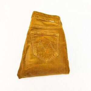 Mother High Waisted Looker Ankle Chew Hopscotch Brown Denim Jeans Size 24